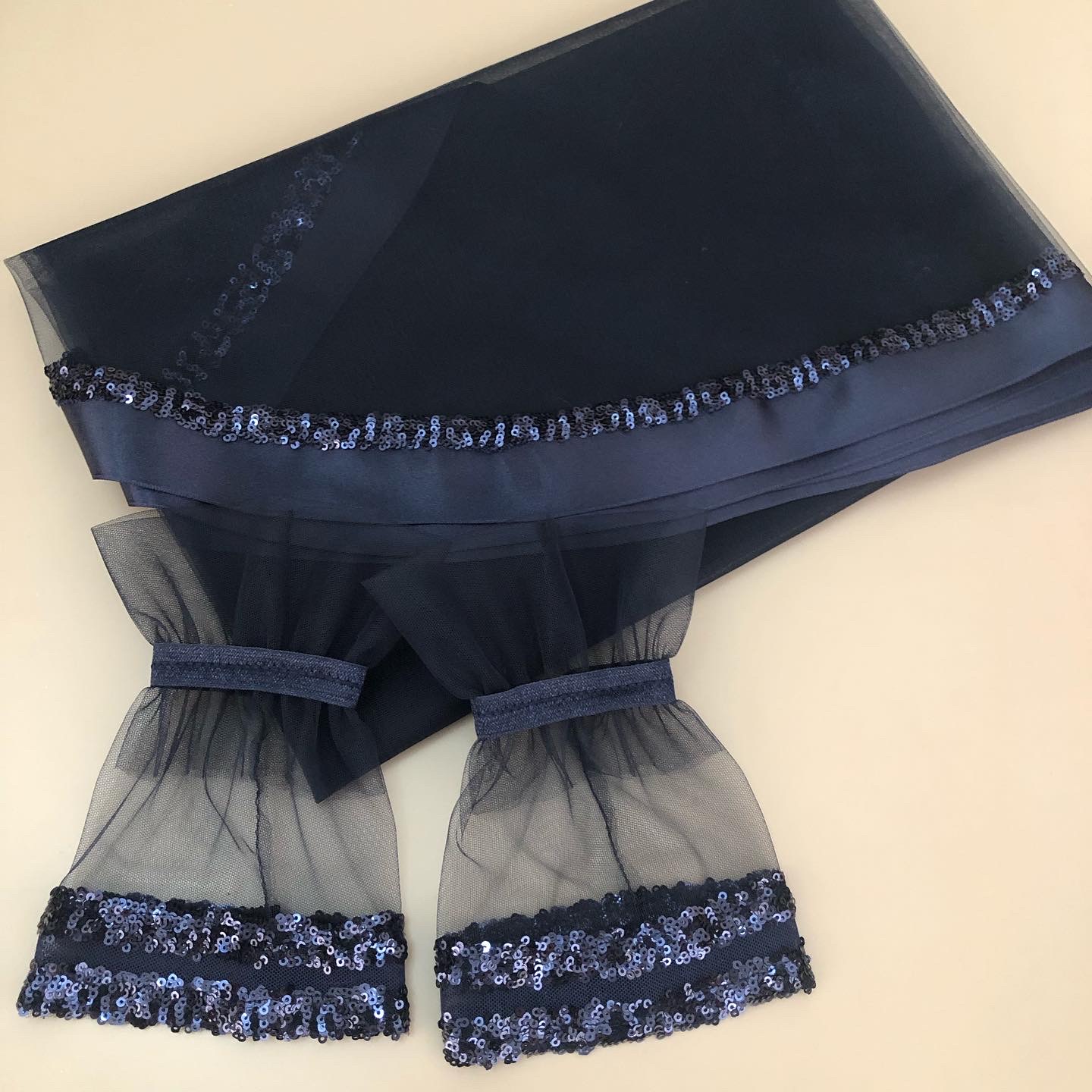 Reyyan  Duvak Eldiven Takımı  - Lacivert-