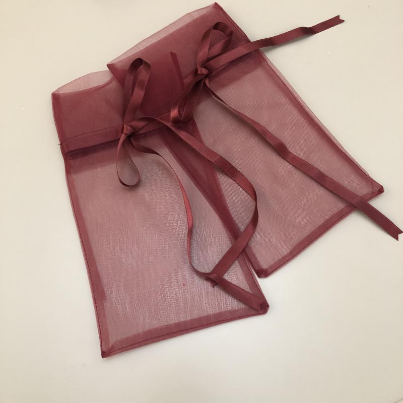 Kurdeleli  Duvak Kuşak  Eldiven Set -Bordo-