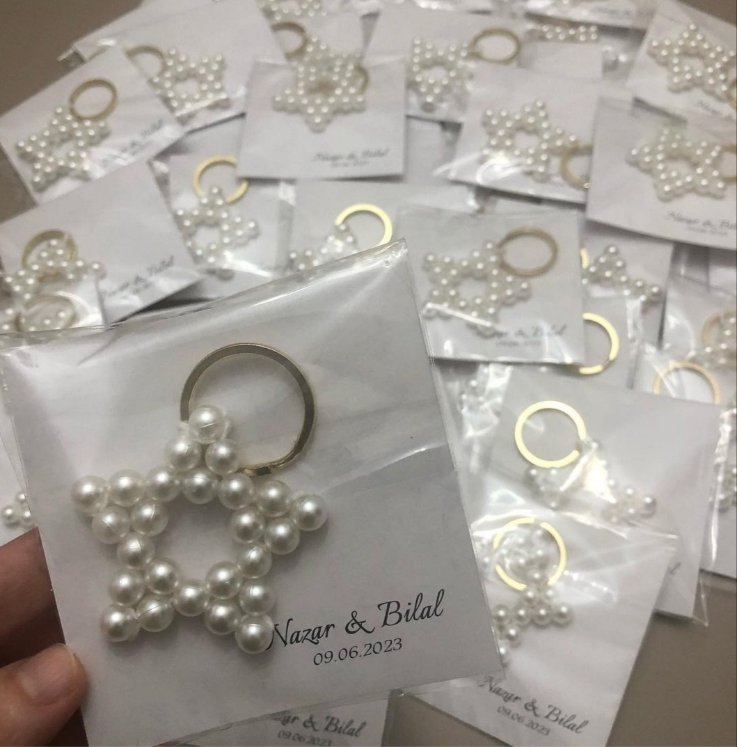 İncili Yıldız Anahtarlık