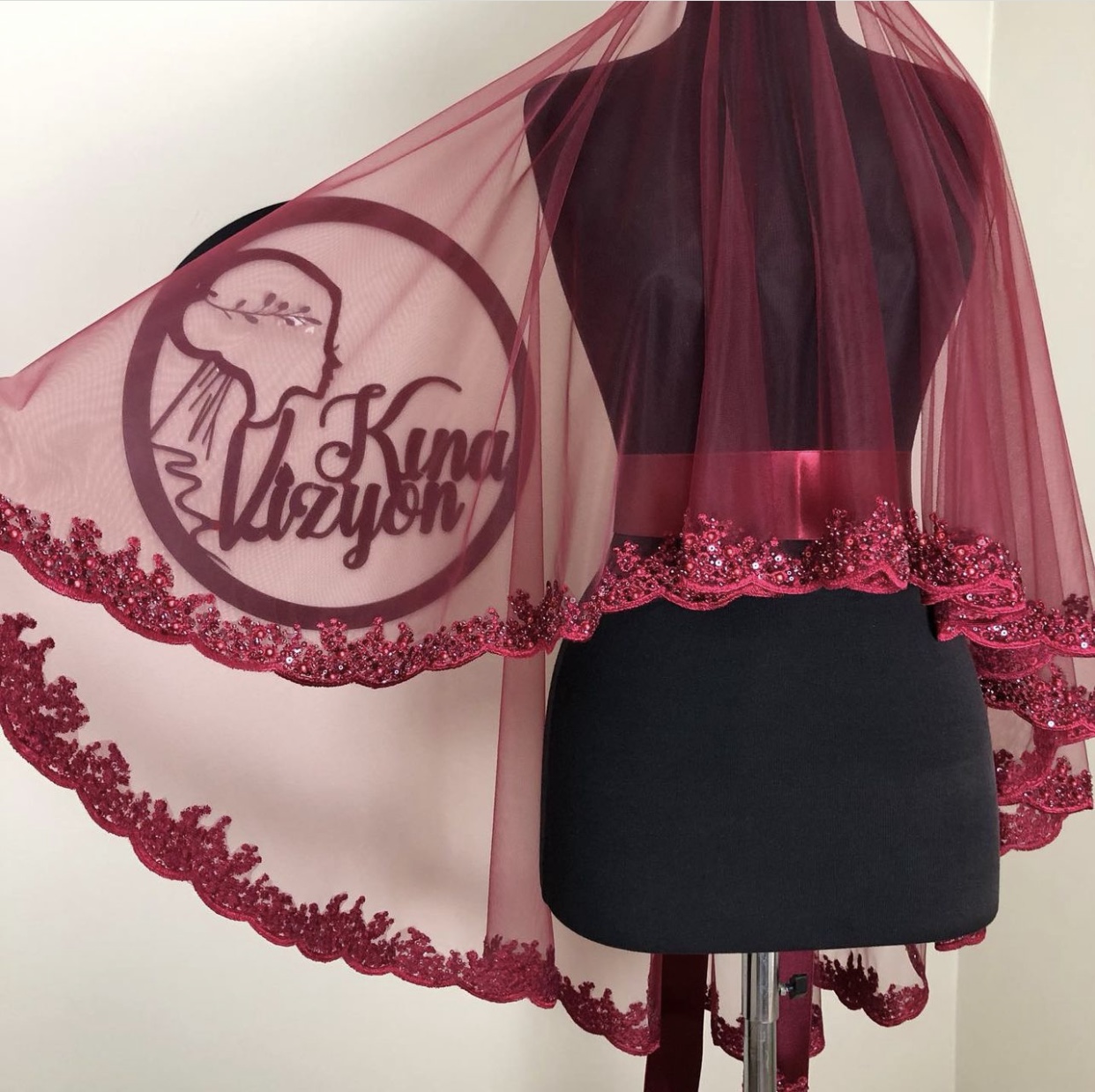 Crown Duvak Kuşak  -Bordo-