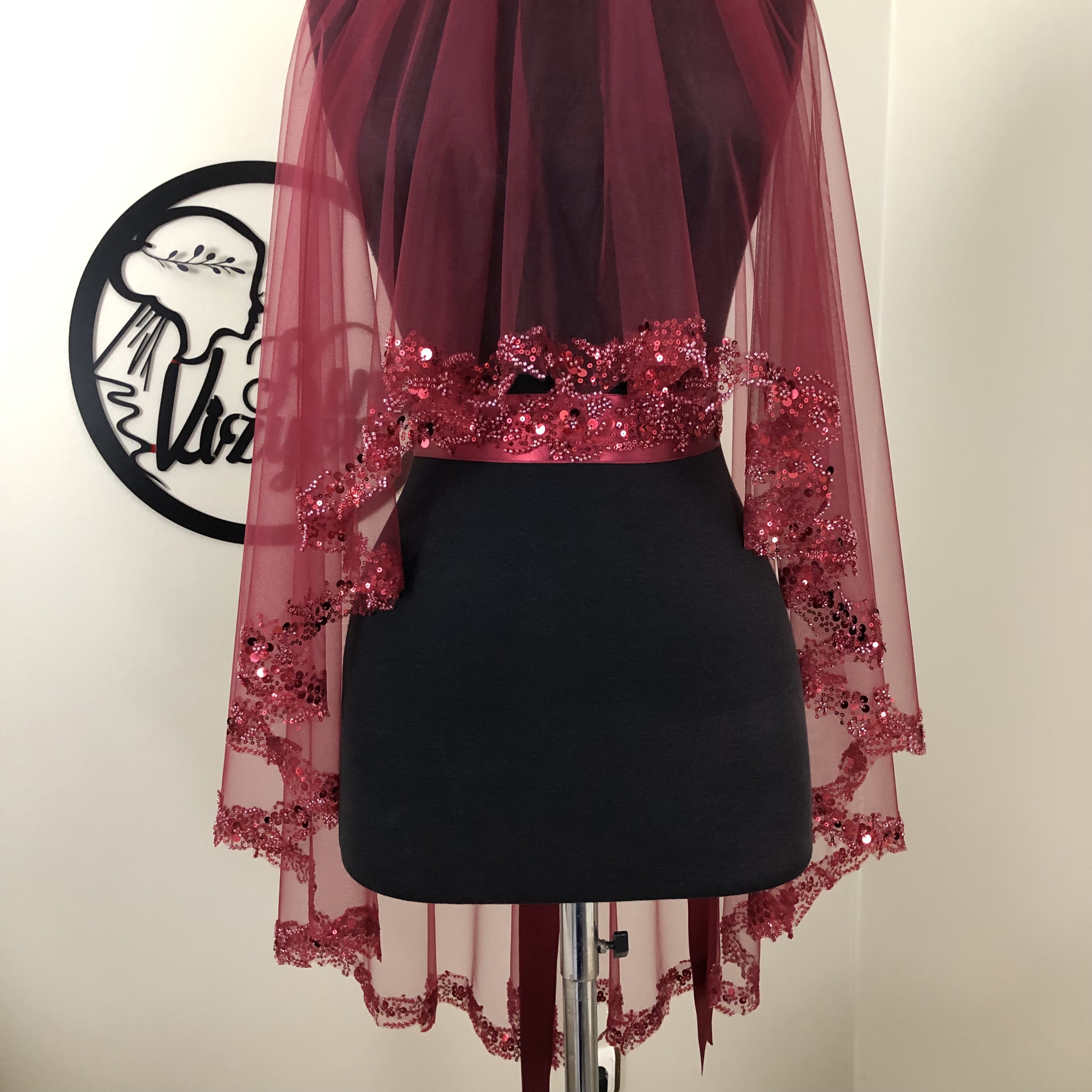 Bahar Dalı Duvak Kuşak -Bordo-