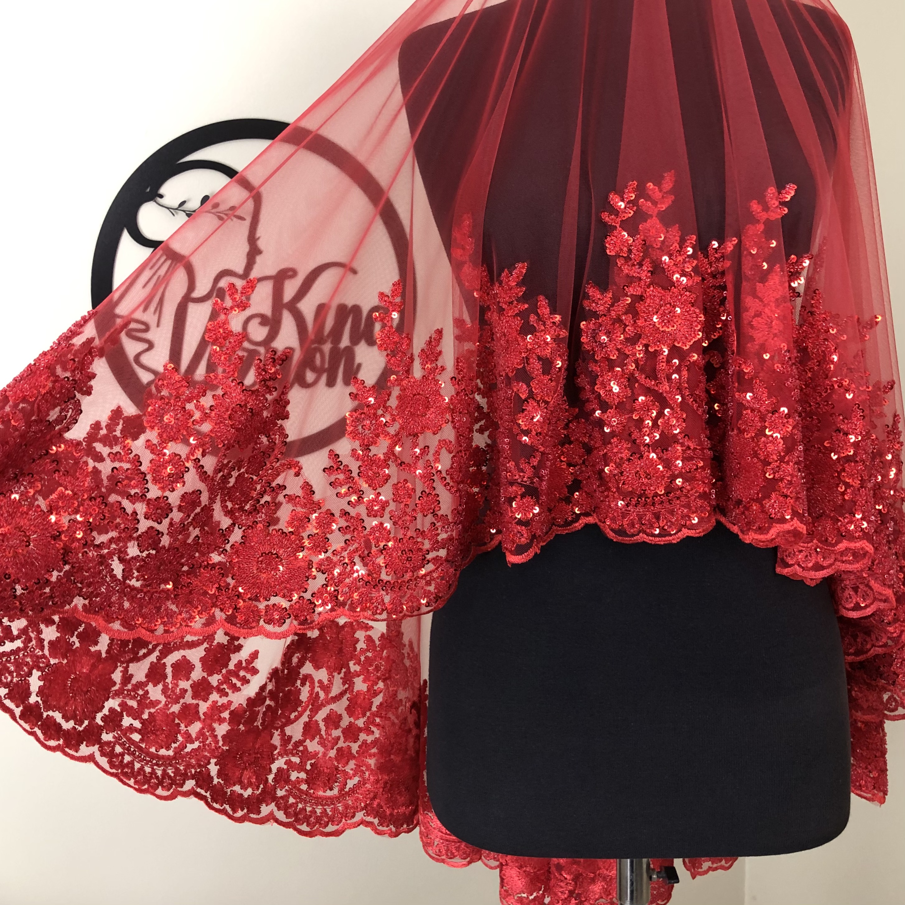 Glory Duvak  Set - Kırmızı -