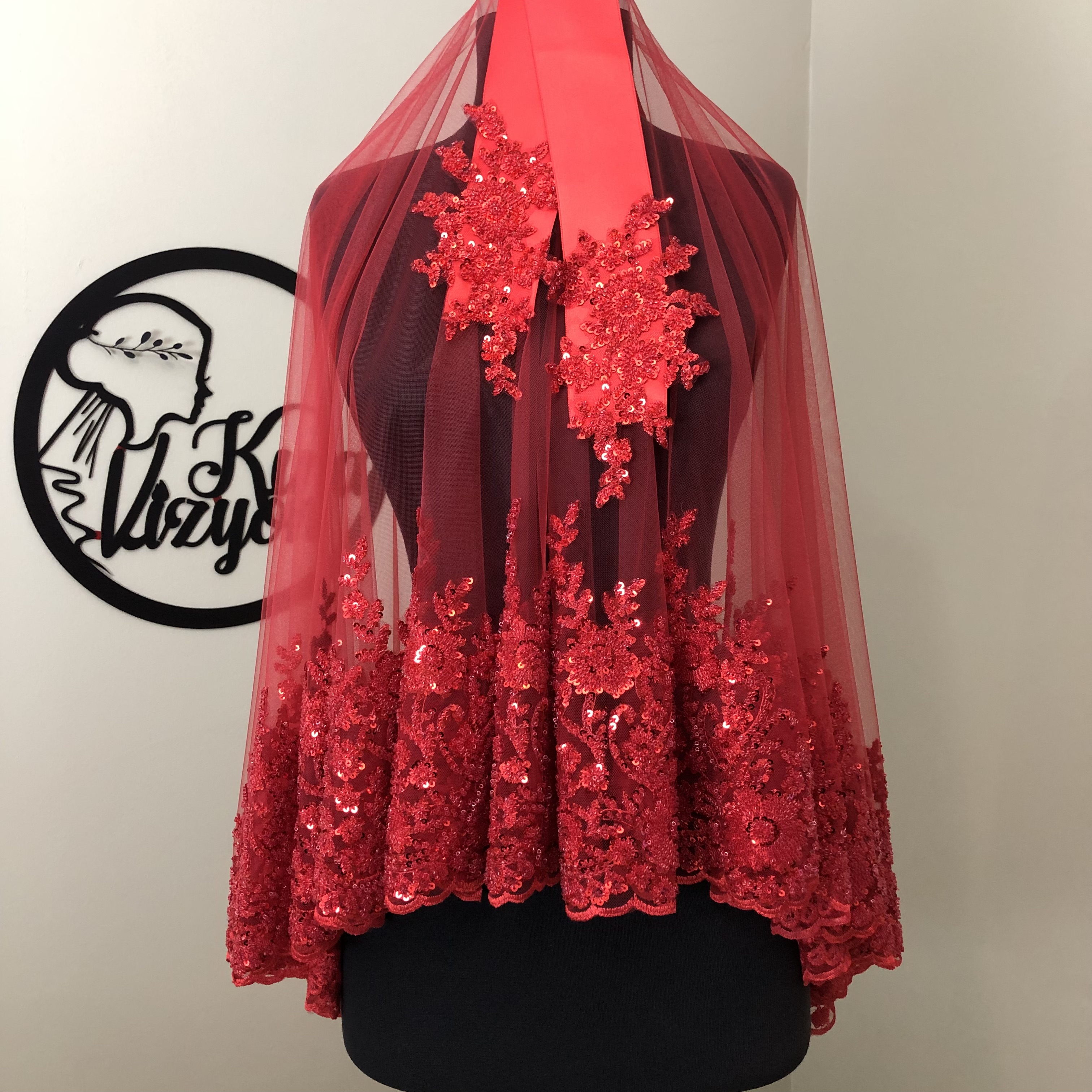 Glory Duvak  Set - Kırmızı -