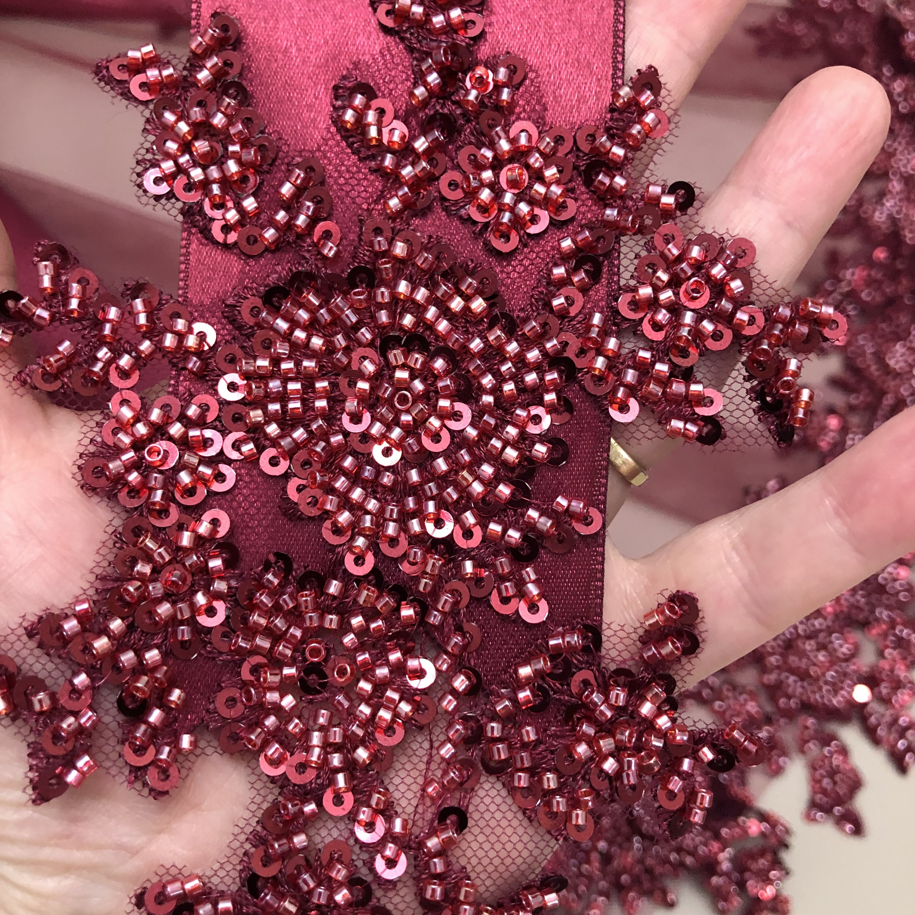 Rüya Duvak Kuşak  -Bordo-